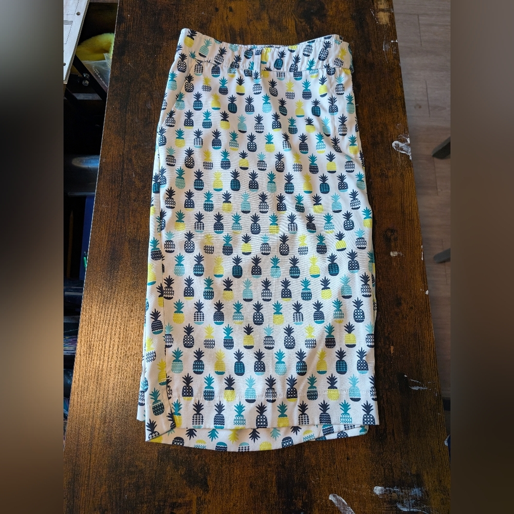Cracked Wheat Men's Pineapple Print Shorts Betmudas Multicolor Size‎ 20